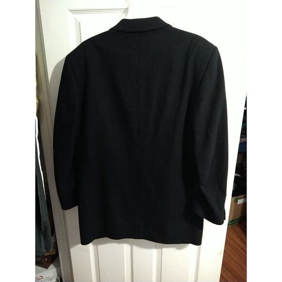 Zyldo George Machado Men's 44L Suit Blazer Black Twill Two Button Close Lined... - Picture 10 of 10
